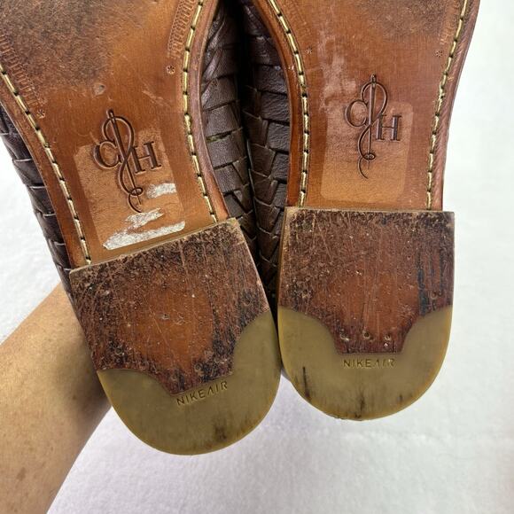 Cole Haan Air Tremont Venetian Loafer Brown Woven Leather Slip On Shoe Mens 8 - Picture 14 of 16